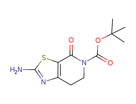 Molecular Structure of 1312412-88-6 (2-AMino-4-oxo-6,7-dihydro-4H-thiazolo[5,4-c]pyridine-5-carboxylic acid tert-butyl ester)