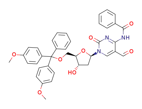 Molecular Structure of 1361013-62-8 (5'-(4,4'-dimethoxytrityl)-4-N-benzoyl-5-formyl-2'-deoxycytidine)
