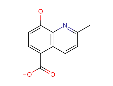 Molecular Structure of 103853-87-8 (5-Quinolinecarboxylic acid, 8-hydroxy-2-methyl-)