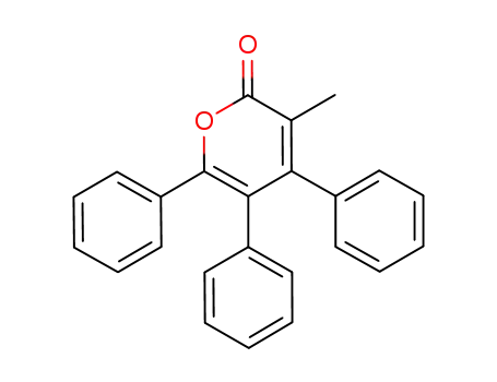Molecular Structure of 1104516-50-8 (4-methyl-3,5,6-triphenyl-2H-pyran-2-on)