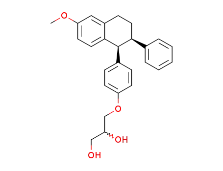 Molecular Structure of 22845-61-0 (3-[4-(1,2,3,4-Tetrahydro-6-methoxy-2-phenylnaphthalen-1-yl)phenoxy]-1,2-propanediol)