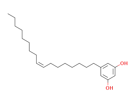 Molecular Structure of 52483-19-9 (5-(Z-heptadec-8-enyl) resorcil)