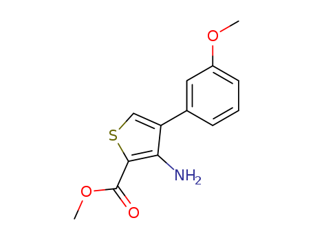2-Thiophenecarboxylic acid, 3-amino-4-(3-methoxyphenyl)-, methyl
ester