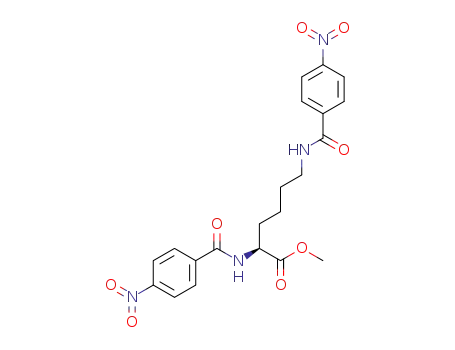 Molecular Structure of 1396962-86-9 (methyl 2,6-bis({4-nitrobenzoyl}amino)hexanoate)