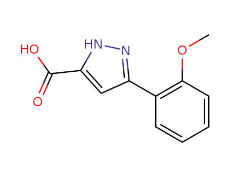 Molecular Structure of 834868-54-1 (5-(3-METHOXYPHENYL)-1H-PYRAZOLE-3-CARBOXYLIC ACID)