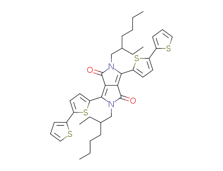 Molecular Structure of 1269004-56-9 (3,6-bis(2,2'-bithiophene-5-yl)-2,5-bis(2-ethylhexyl)-2,5-dihydropyrrolo[3,4-c]pyrrole-1,4-dione)