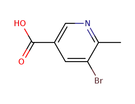 Molecular Structure of 1190862-72-6 (5-BroMo-6-Methylnicotinicacid)