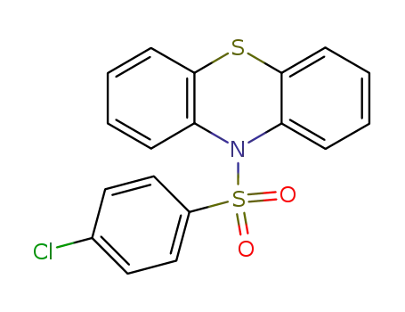 Molecular Structure of 58010-04-1 (10H-Phenothiazine, 10-[(4-chlorophenyl)sulfonyl]-)