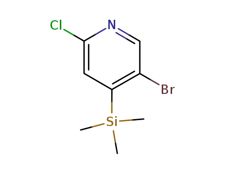 Molecular Structure of 821773-95-9 (5-bromo-2-chloro-4-trimethylsilanyl-pyridine)