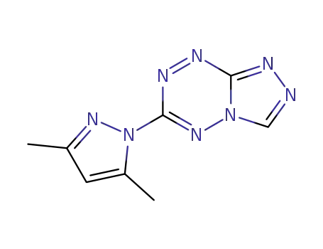Molecular Structure of 220696-97-9 (6-(3,5-dimethylpyrazol-1-yl)-1,2,4-triazolo<4,3-b><1,2,4,5>tetrazine)