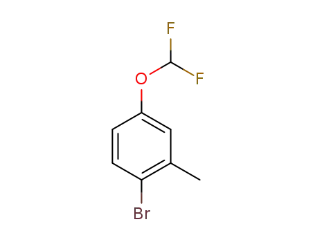 Molecular Structure of 1021172-76-8 (1-bromo-4-(difluoromethoxy)-2-methylbenzene)