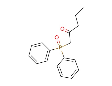 Molecular Structure of 33578-23-3 (1-(diphenylphosphinoyl)pentan-2-one)