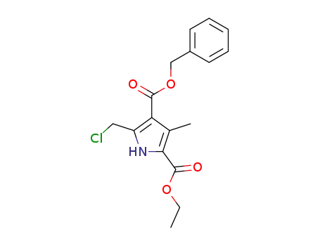 1H-Pyrrole-2,4-dicarboxylic acid, 5-(chloromethyl)-3-methyl-, 2-ethyl
4-(phenylmethyl) ester