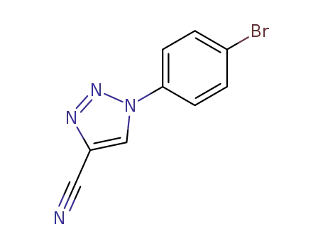 Molecular Structure of 82936-42-3 (1-(4-bromophenyl)-1H-1,2,3-triazole-4-carbonitrile)