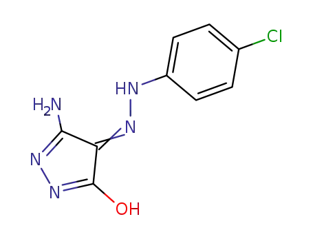 Molecular Structure of 76043-32-8 (1H-Pyrazole-4,5-dione, 3-amino-, 4-[(4-chlorophenyl)hydrazone])