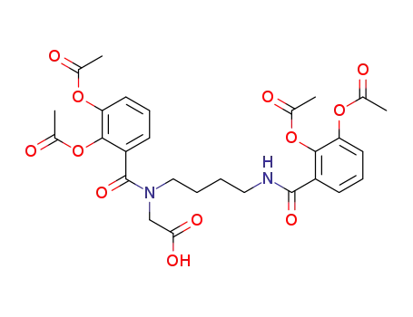 Molecular Structure of 439216-81-6 ({(2,3-diacetoxy-benzoyl)-[4-(2,3-diacetoxy-benzoylamino)-butyl]-amino}-acetic acid)