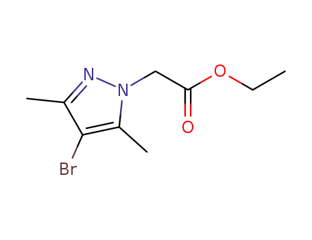 Molecular Structure of 175137-54-9 (ETHYL 2-(4-BROMO-3,5-DIMETHYL-1H-PYRAZOL-1-YL)ACETATE)