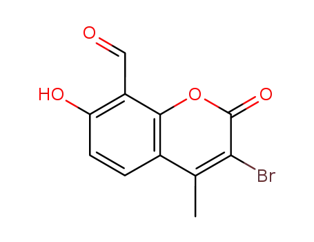 2H-1-Benzopyran-8-carboxaldehyde,
3-bromo-7-hydroxy-4-methyl-2-oxo-