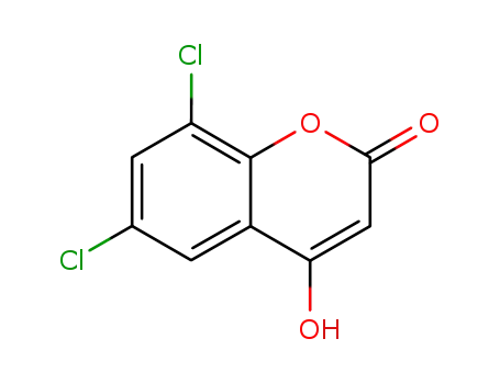 Molecular Structure of 36051-82-8 (6,8-DICHLORO-4-HYDROXYCOUMARIN)