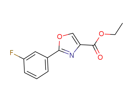 Molecular Structure of 885272-98-0 (2-(3-FLUORO-PHENYL)-OXAZOLE-4-CARBOXYLIC ACID ETHYL ESTER)