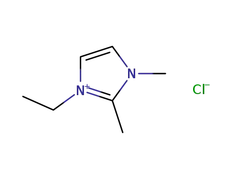 Molecular Structure of 92507-97-6 (1-ETHYL-2,3-DIMETHYLIMIDAZOLIUM CHLORIDE)