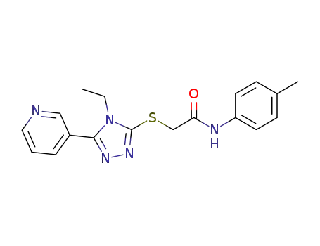 2-{[4-ethyl-5-(pyridin-3-yl)-4H-1,2,4-triazol-3-yl]sulfanyl}-N-(4-methylphenyl)acetamide