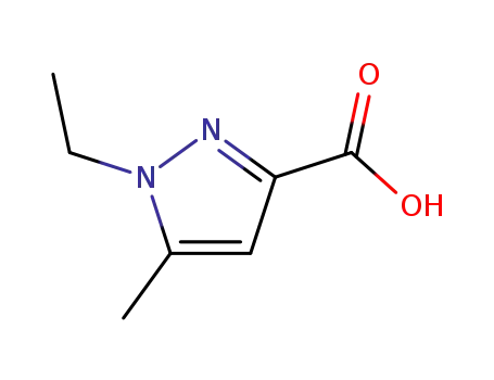Molecular Structure of 50920-46-2 (1-ETHYL-5-METHYL-1H-PYRAZOLE-3-CARBOXYLIC ACID)