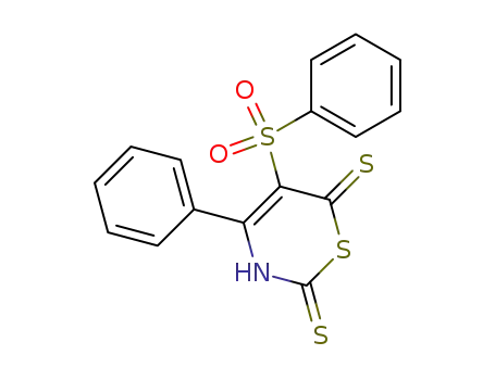 2H-1,3-Thiazine-2,6(3H)-dithione, 4-phenyl-5-(phenylsulfonyl)-
