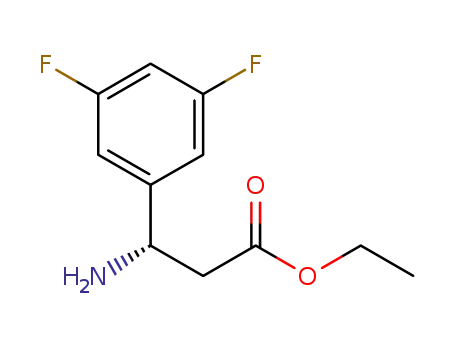 Molecular Structure of 149193-87-3 (ETHYL-3-AMINO-3-(3,5-DIFLUOROPHENYL)-PROPIONATE HYDROCHLORIDE)