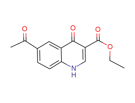 Molecular Structure of 692764-08-2 (6-Acetyl-4-oxo-1,4-dihydro-quinoline-3-carboxylic acid ethyl ester)