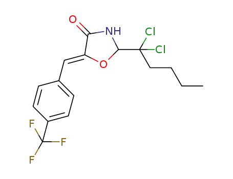 (Z)-2-(1,1-di-chloropentyl)-5-(4-(trifluoromethyl)benzylidene)oxazolidin-4-one