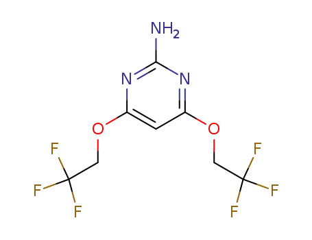 Molecular Structure of 298219-62-2 (4,6-bis(2,2,2-trifluoroethoxy)pyrimidine-2-amine)