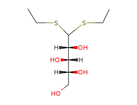 Molecular Structure of 13263-74-6 (5,5-bis(ethylsulfanyl)pentane-1,2,3,4-tetrol)