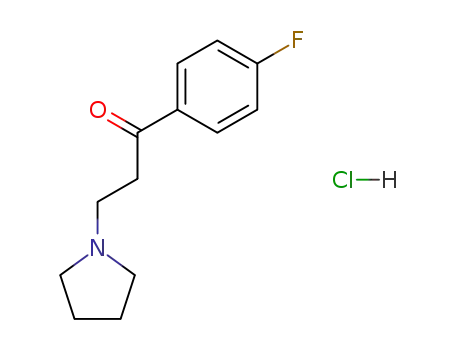 Molecular Structure of 614-37-9 (1-(4-fluorophenyl)-3-(pyrrolidin-1-yl)propan-1-one)
