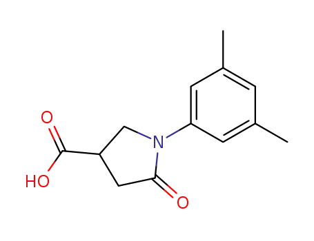 Molecular Structure of 63674-63-5 (1-(3,5-DIMETHYLPHENYL)-5-OXOPYRROLIDINE-3-CARBOXYLIC ACID)