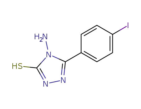 Molecular Structure of 156942-84-6 (3H-1,2,4-Triazole-3-thione, 4-amino-2,4-dihydro-5-(4-iodophenyl)-)