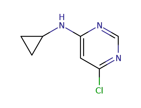 Molecular Structure of 941294-43-5 (4-Chloro-6-(cyclopropylamino)pyrimidine)