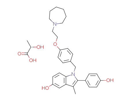 Molecular Structure of 1354966-34-9 (bazedoxifene L-lactate)