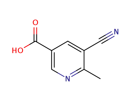 Molecular Structure of 1216866-96-4 (5-cyano-6-methylnicotinic acid)