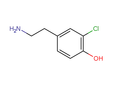 Molecular Structure of 32560-53-5 (4-(2-AMinoethyl)-2-chlorophenol)