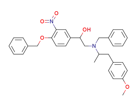 Molecular Structure of 43229-67-0 (α-[[[2-(4-Methoxyphenyl)-1-Methylethyl](phenylMethyl)aMino]Methyl]-3-nitro-4-(phenylMethoxy)benzeneMethanol)