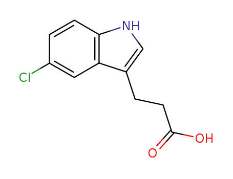 Molecular Structure of 54904-22-2 (5-CHLOROINDOLE-3-PROPIONIC ACID)