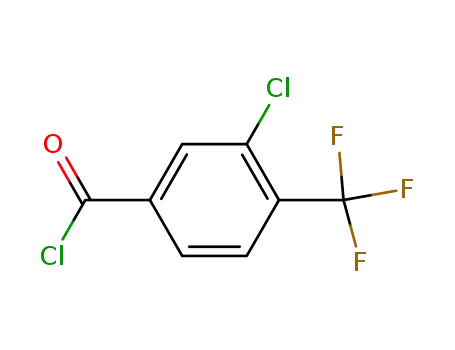 Molecular Structure of 1092460-77-9 (3-Chloro-4-(trifluoroMethyl)benzoyl fluoride)