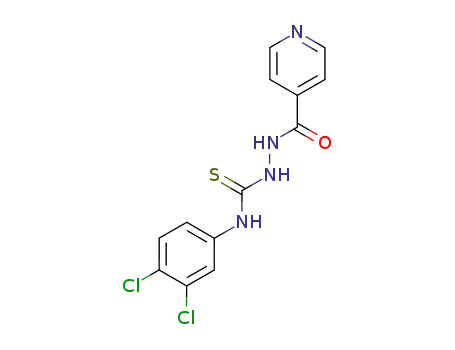 Molecular Structure of 13921-60-3 (4-(3,4-dichlorophenyl)-1-(pyridin-4-yl)carbonylthiosemicarbazide)