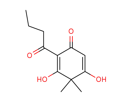 Molecular Structure of 4133-77-1 (4,4-dimethyl-3,5-dihydroxy-2-butanoyl-2,5-cyclohexadienone)