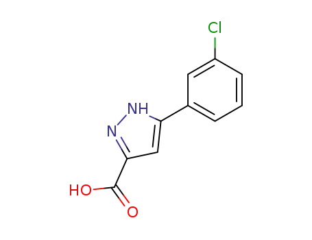 Molecular Structure of 595610-50-7 (5-(3-CHLOROPHENYL)-1H-PYRAZOLE-3-CARBOXYLIC ACID)