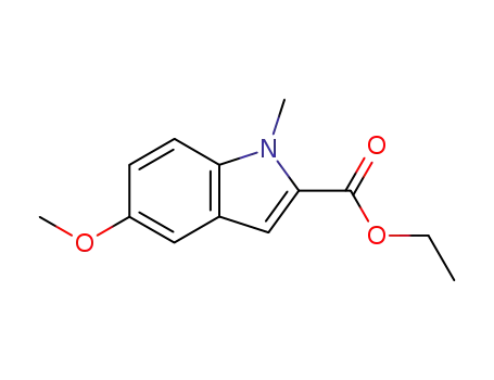 Molecular Structure of 59908-56-4 (ethyl 5-methoxy-1-methyl-1H-indole-2-carboxylate)
