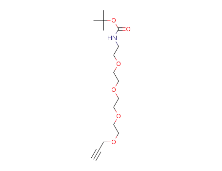 Molecular Structure of 1219810-90-8 (tert-butyl N-[2-[2-[2-(2-prop-2-ynoxyethoxy)ethoxy]ethoxy]ethyl]carbamate)