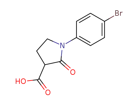 Molecular Structure of 226881-07-8 (1-(4-Bromophenyl)-2-oxopyrrolidine-3-carboxylic acid)