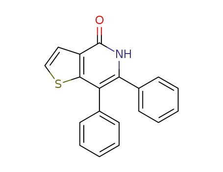 Molecular Structure of 1444611-61-3 (6,7-diphenylthieno[3,2-c]pyridin-4(5H)-one)